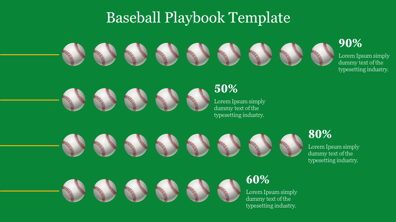 Simple Baseball Playbook Template Presentation Slide